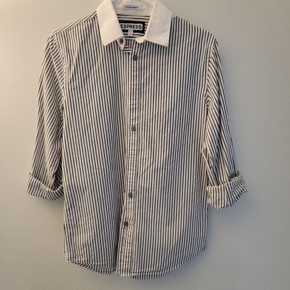 Express shirt black and white